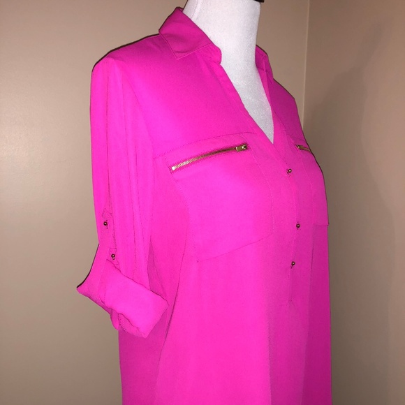 Express Hot Pink Blouse - Picture 4 of 5